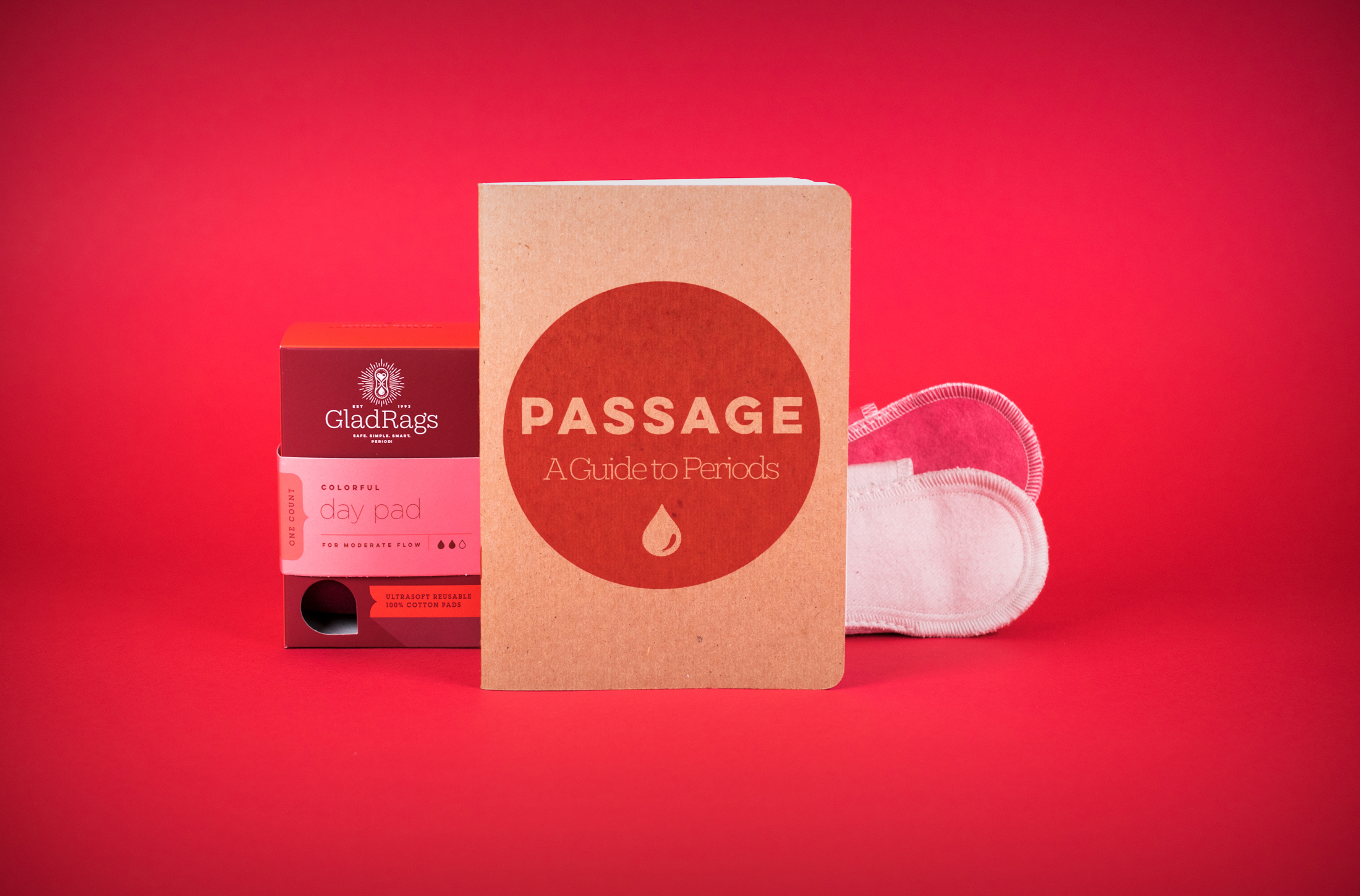 Scout Book with menstrual products