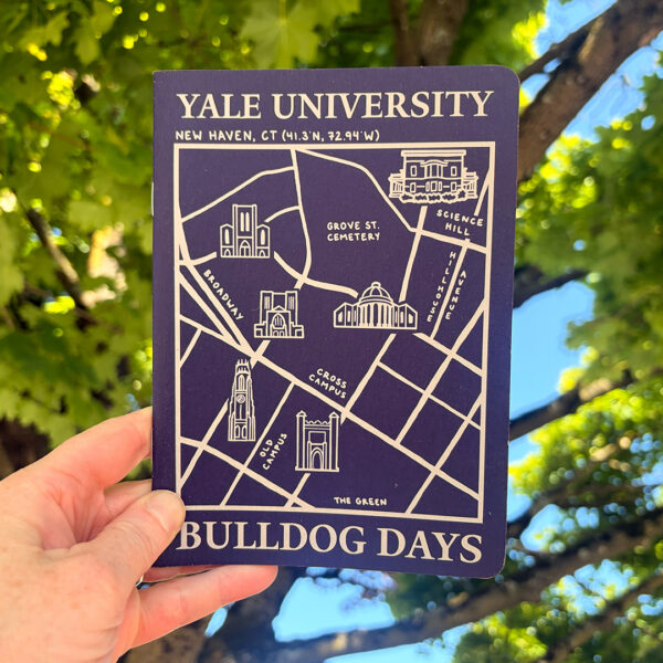 Yale_front Navy and White Custom Notebooks for Yale University